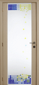 Porte intérieure en verre coloré SK801