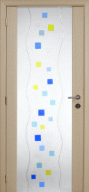Porte intérieure en verre coloré SK802